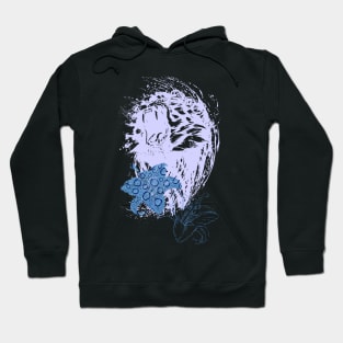 Splash of Ink Water Tiger with Blue Lily Hoodie